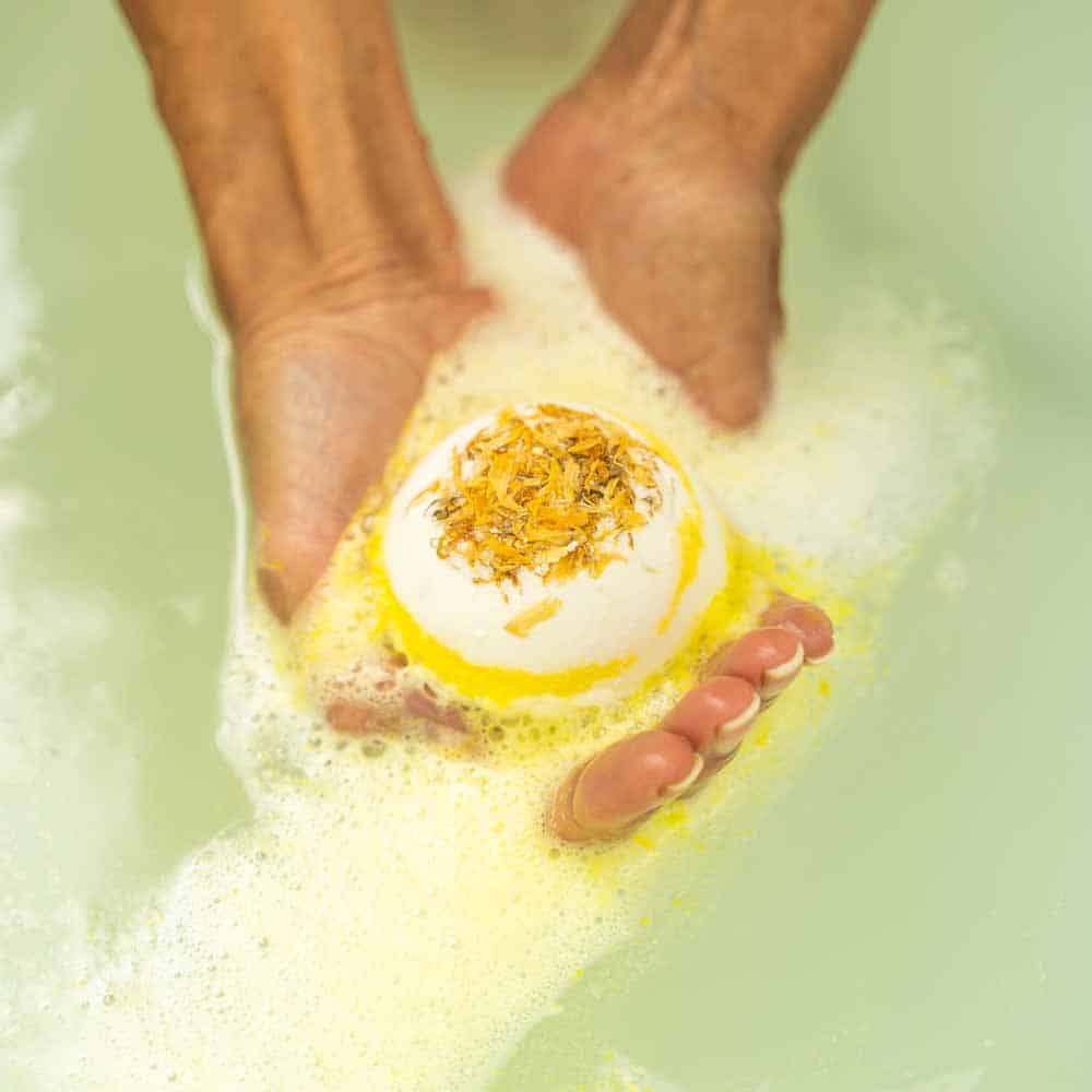 Lemon and Bergamot CBD Bath Bomb